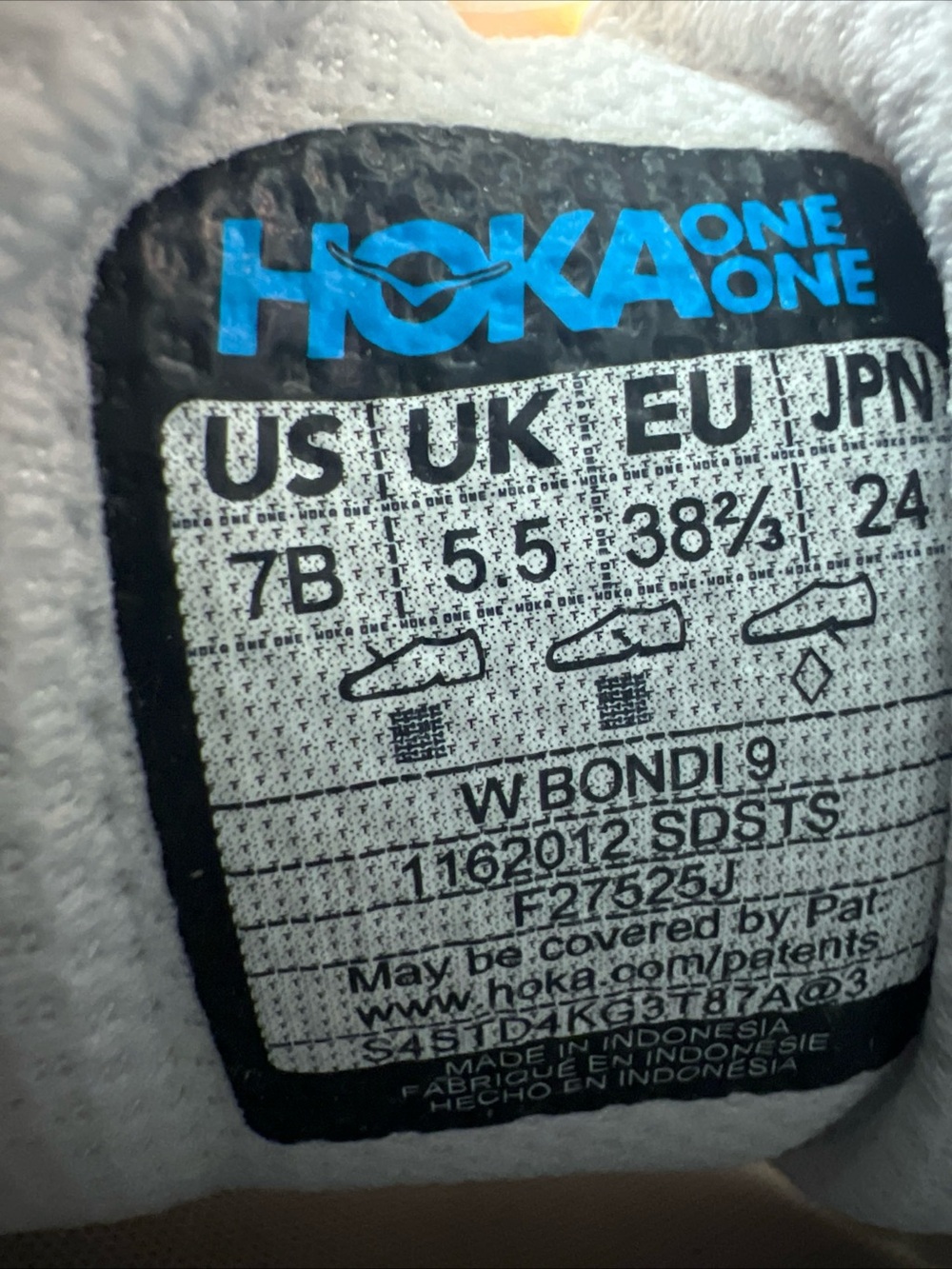 Hoka Bondi 9 Womens Size 7B Gray White Athletic Running Shoe Sneaker Comfort - Picture 10 of 11